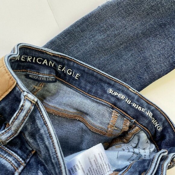 AE Next Level Stretch Super Hi-Rise Jeans Jeggings - Picture 4 of 5